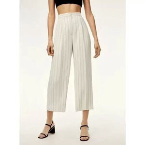 Women's Wilfred Talin navy & White Striped Pants Size 2